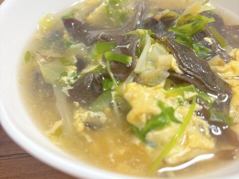 キクラゲの卵中華スープ